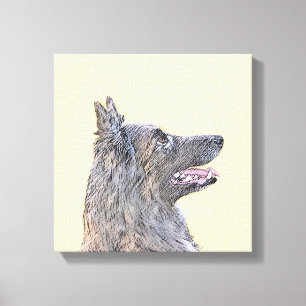 Belgisk Tervuren Painting - Cute Original Hund Art Canvastryck