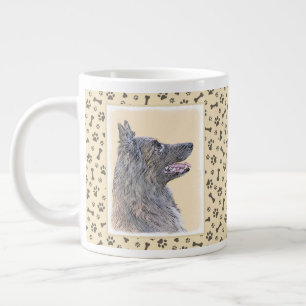 Belgisk Tervuren Painting - Cute Original Hund Art Jumbo Mugg