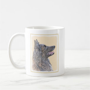 Belgisk Tervuren Painting - Cute Original Hund Art Kaffemugg