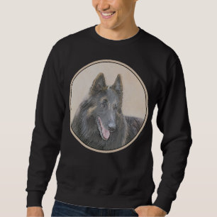 Belgisk Tervuren Painting - Cute Original Hund Art Lång Ärmad Tröja
