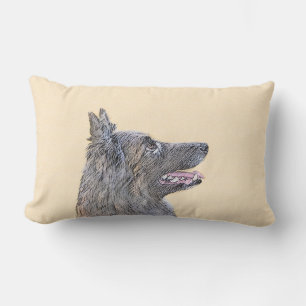 Belgisk Tervuren Painting - Cute Original Hund Art Lumbarkudde