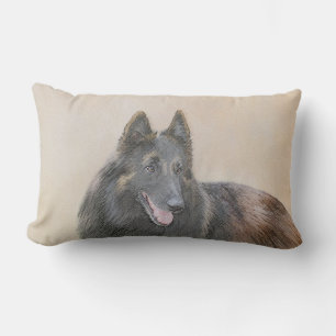 Belgisk Tervuren Painting - Cute Original Hund Art Lumbarkudde