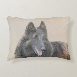 Belgisk Tervuren Painting - Cute Original Hund Art Prydnadskudde
