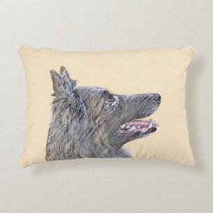 Belgisk Tervuren Painting - Cute Original Hund Art Prydnadskudde