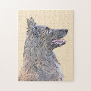 Belgisk Tervuren Painting - Cute Original Hund Art Pussel