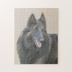Belgisk Tervuren Painting - Cute Original Hund Art Pussel