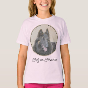 Belgisk Tervuren Painting - Cute Original Hund Art T Shirt