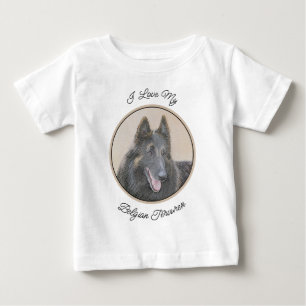 Belgisk Tervuren Painting - Cute Original Hund Art T Shirt