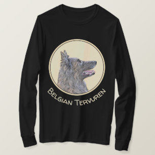 Belgisk Tervuren Painting - Cute Original Hund Art T Shirt