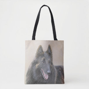 Belgisk Tervuren Painting - Cute Original Hund Art Tygkasse