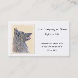 Belgisk Tervuren Painting - Cute Original Hund Art Visitkort
