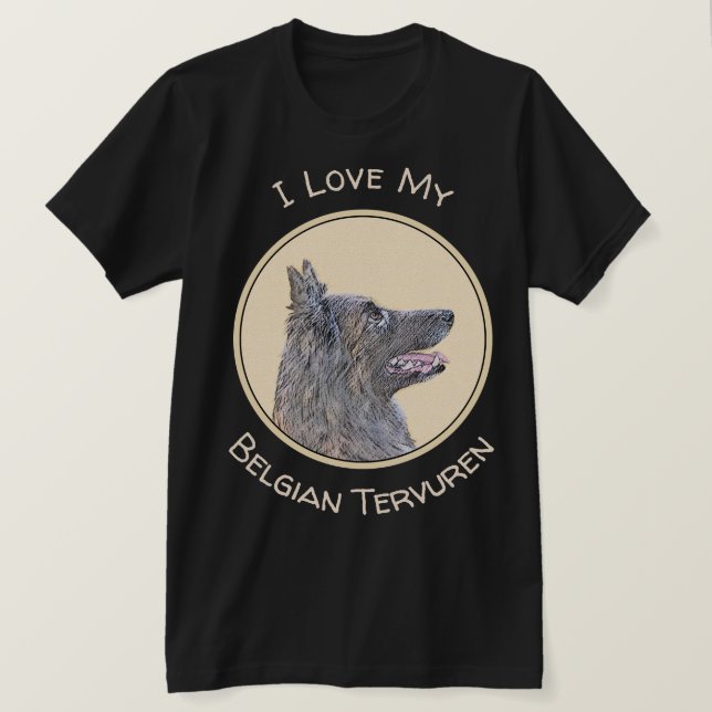 Belgisk tervurenfärgning - Cute Original Hund Art T Shirt (Design framsida)