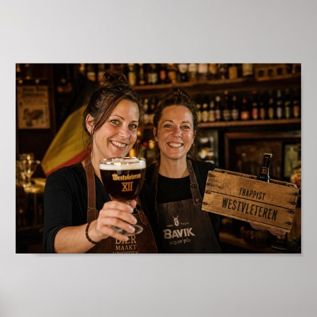 Belgisk Trappistbarpersonal Toast Affisch (Framsidan)