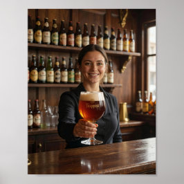 Belgisk Trappistkrog Välkomstaffisch Poster