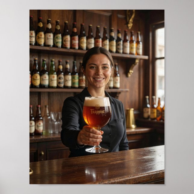 Belgisk Trappistkrog Välkomstaffisch Poster (Framsidan)