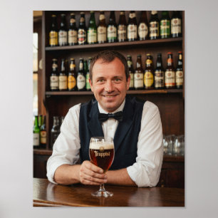 Belgisk Trappistkrog Välkomstaffisch Poster