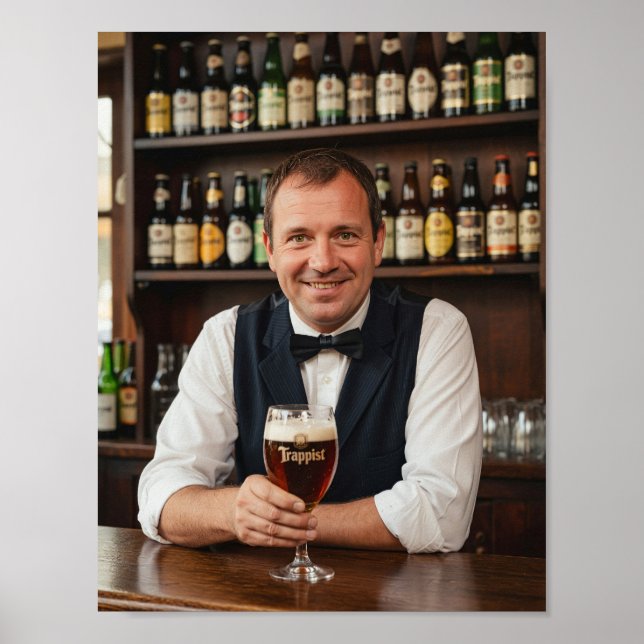 Belgisk Trappistkrog Välkomstaffisch Poster (Framsidan)