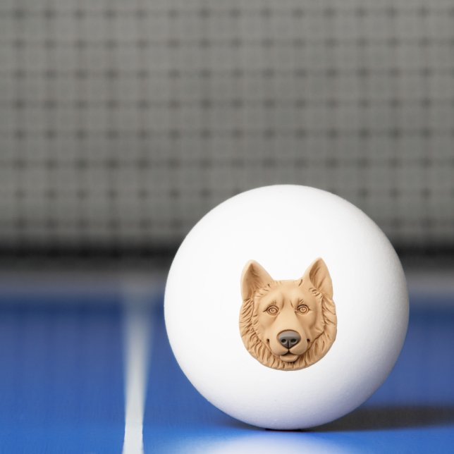Belgisk vallhund 3D Inspirerad Pingisboll (Netto)