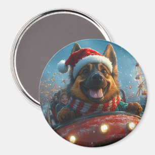 Belgisk vallhund berg- och dalbana jul magnet