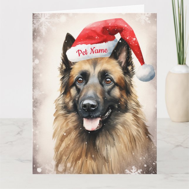 Belgisk Vallhund Jul Personlig Kort (Framsida)