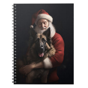 Belgisk vallhund Julenisse Festlig jul Anteckningsbok