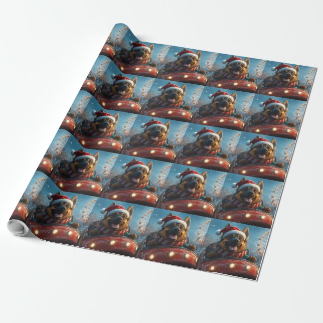 Belgisk Vallhund Julerullande Bandyklippare Presentpapper (Utrullad)