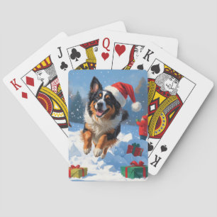 Belgisk vallhund Julfestlig snöscen Casinokort