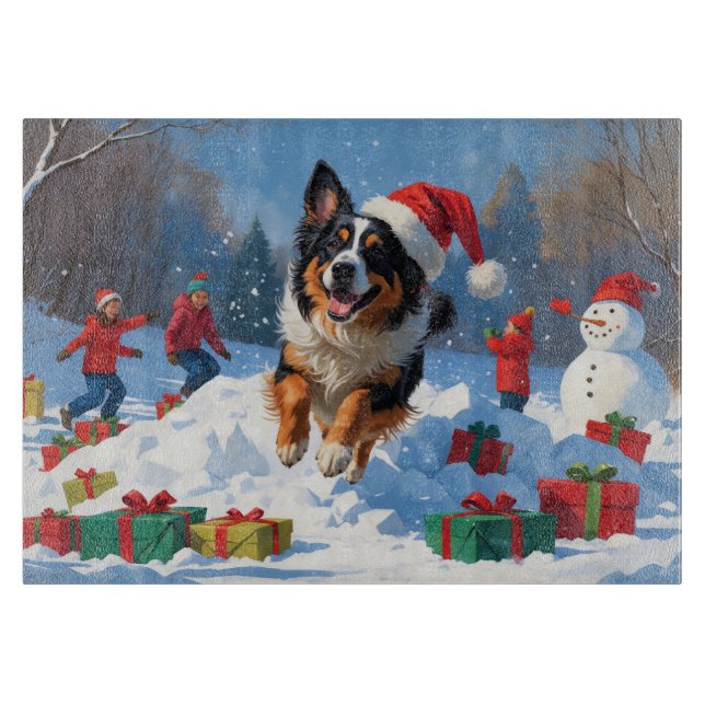Belgisk vallhund Julfirad Snöscen (Framsidan)