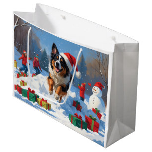 Belgisk vallhund Julfirad Snöscen