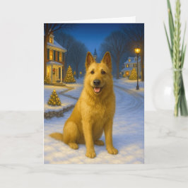 Belgisk vallhund Laekenois julkort Helgkort