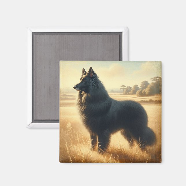 Belgisk vallhund magnet (Front/Back)