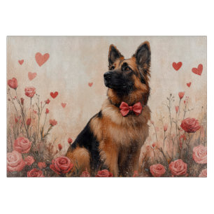 Belgisk vallhund med rosor - Alla hjärtans dag
