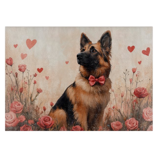 Belgisk vallhund med rosor - Alla hjärtans dag (Framsidan)