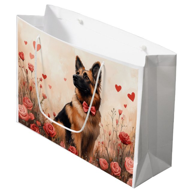 Belgisk vallhund med rosor - Alla hjärtans dag (Framsidan Vinklad)