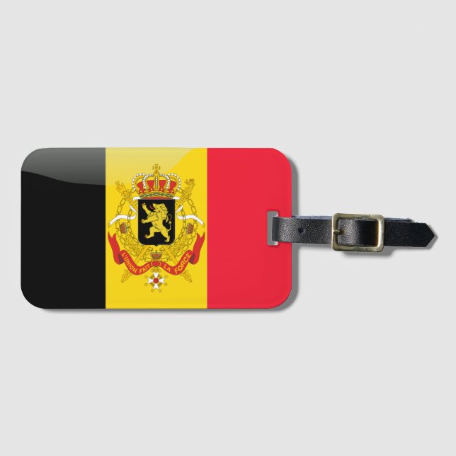 Belgisk vapensköld bagagebricka (Framsida horisontal)