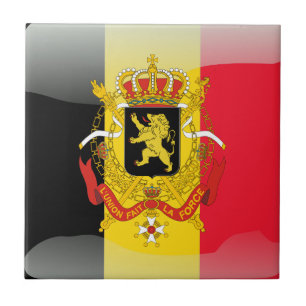 Belgisk vapensköld kakelplatta