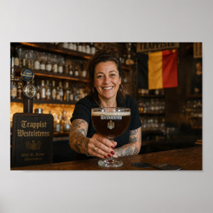 Belgisk värdshus Toast av bartendern Affisch