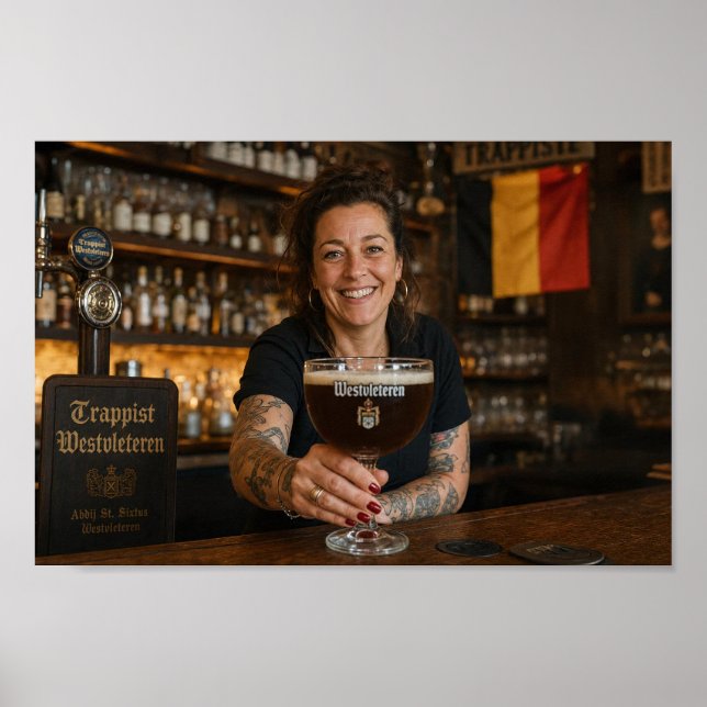 Belgisk värdshus Toast av bartendern Affisch (Framsidan)