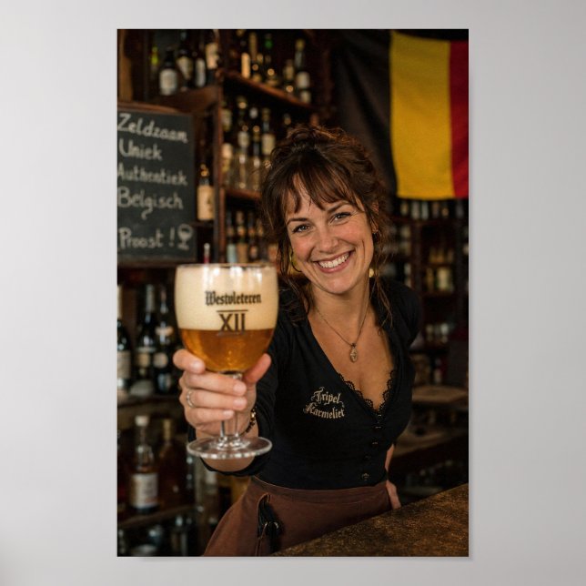 Belgisk värdshus toast med Tripel affisch (Framsidan)