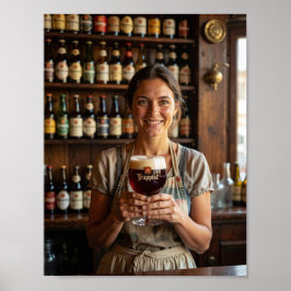 Belgisk värdshus värme och välkomstaffisch poster