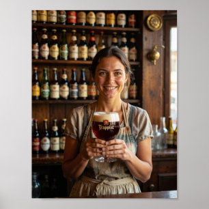 Belgisk värdshus värme och välkomstaffisch poster