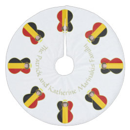 Belgiska Angel-Flagga jul Julgransmatta Fleece