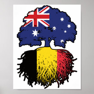 Belgiska australiska Australien Träd Roots Poster