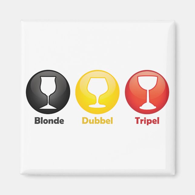 Belgiska Beer Icons Magnet (Framsidan)