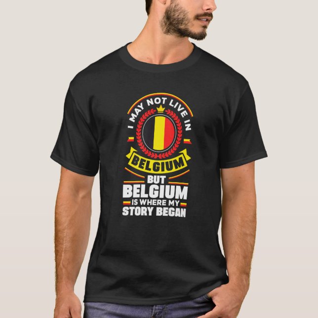 Belgiska belgiska Flagga T Shirt (Framsida)