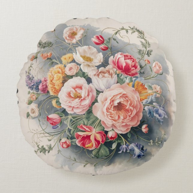 Belgiska Blommigten Elegance Dekorativ kudde Cover (Framsidan)