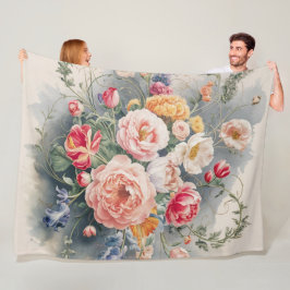 Belgiska Blommigten Elegance Fleecefilt