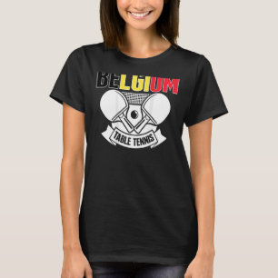 Belgiska Bord Tennis Support belgisk Ping Pong T Shirt