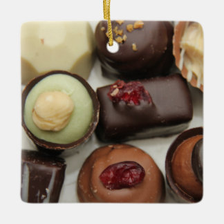 Belgiska chokladvaror julgransprydnad keramik