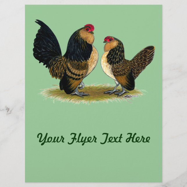 Belgiska d'Anvers Bantams: Quail Reklamblad (Framsidan)